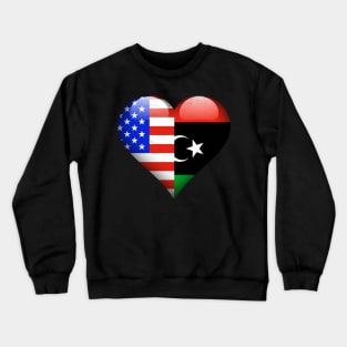 Half American Half Libyan - Gift for Libyan From Libya Crewneck Sweatshirt